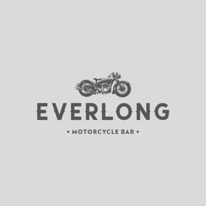 Motorcycle Bar Logo Creator Featuring a Chopper Icon