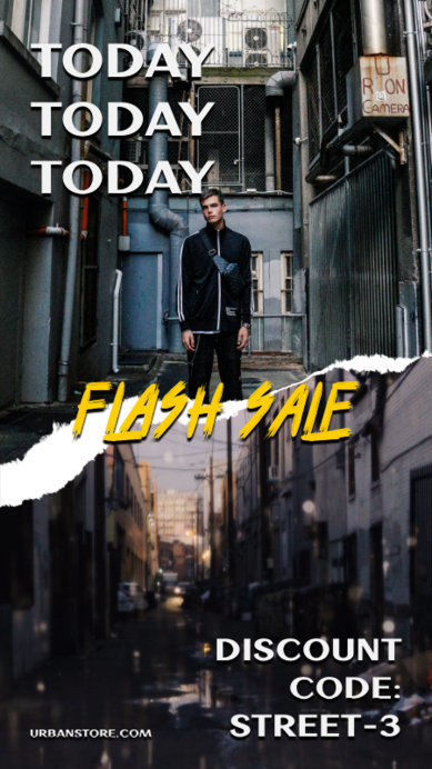 Instagram Story Template for a Flash Sale Announcement