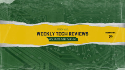 YouTube Banner Maker for Techy Content  2444g