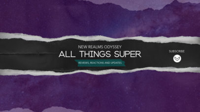 YouTube Banner Template with a Simple Style