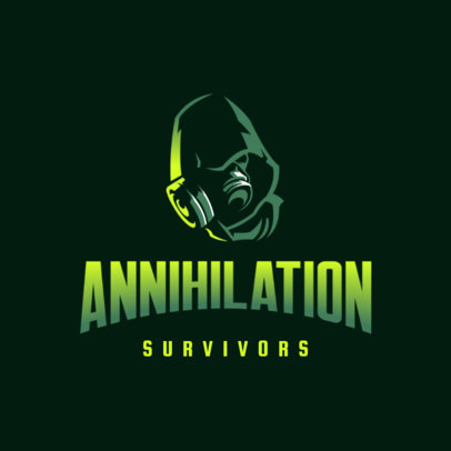 Gaming Logo Creator with the Illustration of a Man in a Gas Mask