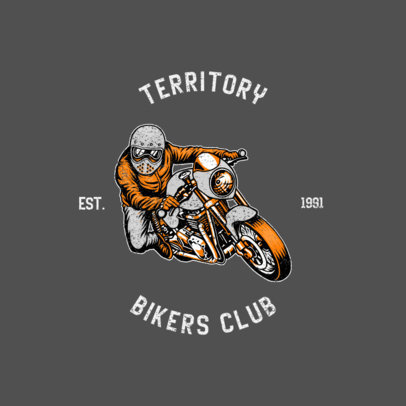 Vintage Logo Maker Featuring a Biker Graphic