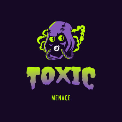 Gaming Logo Generator Featuring a Mysterious Character With a Toxic Mask 