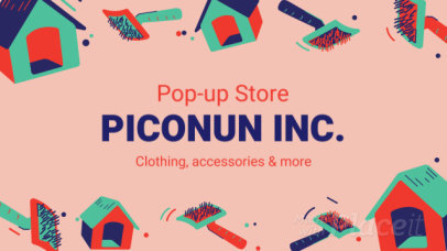 Intro Maker for a Pet Store Featuring an Animated Logo and Cool Illustrations 406