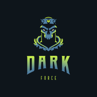 Gaming Logo Template Featuring a Sinister Character and a Dark Background 