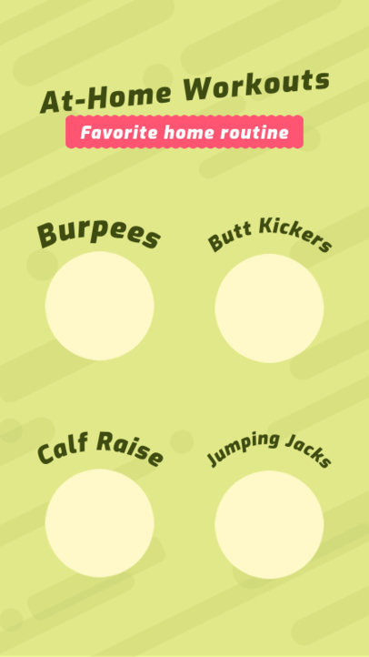 Instagram Story Maker for an Indoor Workout Challenge