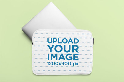 Laptop Sleeve Mockup Featuring a Customizable Background 33399