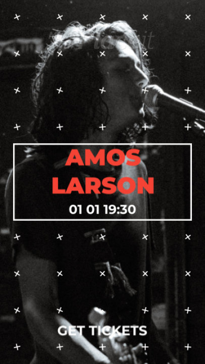 Instagram Story Video Maker for Music Events Featuring Simple Text Animations 