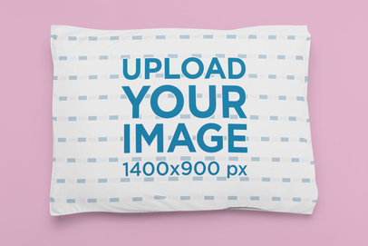 Sublimated Pillow Mockup With a Plain Color Backdrop 