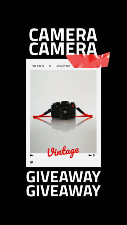 Instagram Story Template Featuring Pictures of Vintage Cameras 