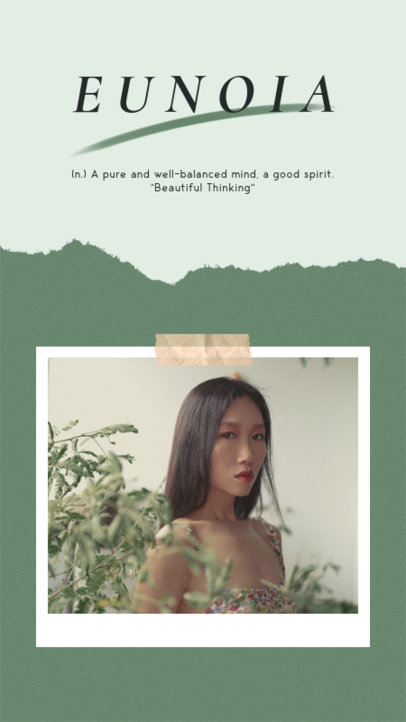 Instagram Story Template with Quotes and Picture Frames