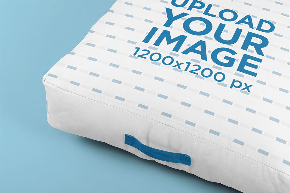 Mockup Featuring a Cushion Placed on a Flat Surface