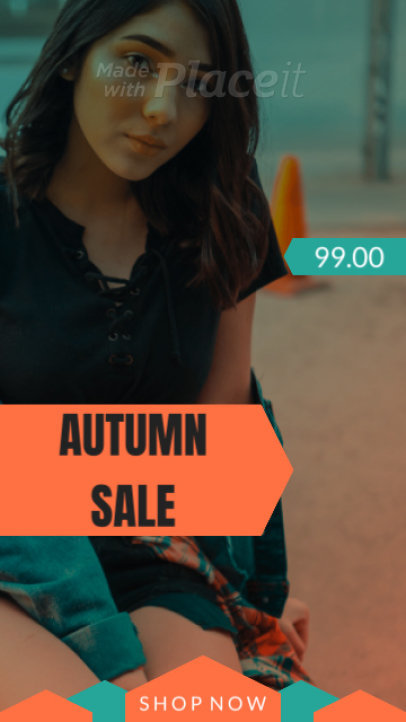 Minimalistic Instagram Story for an Autumn Sale 1360-el1