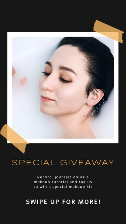 Simple Instagram Story Generator for a Makeup Giveaway 929a-el1