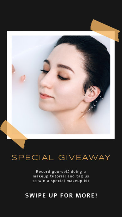 Simple Instagram Story Generator for a Makeup Giveaway