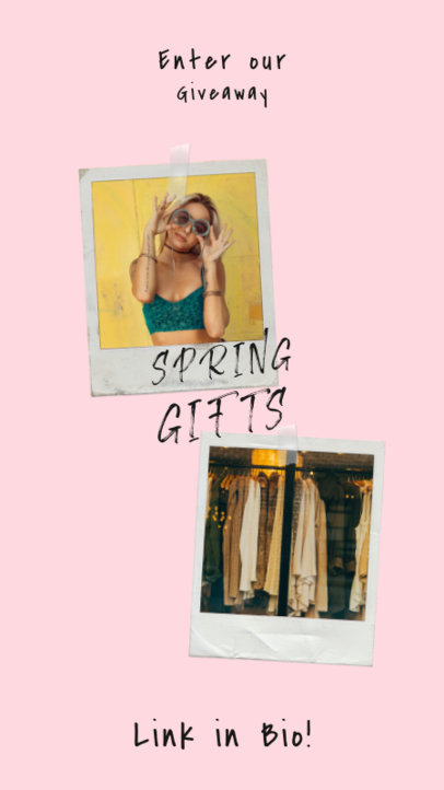 Instagram Story Template For an Apparel Brand's Spring Giveaway