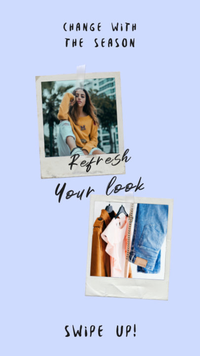 Minimalist Instagram Story Maker with a Two Instant-Picture Layout