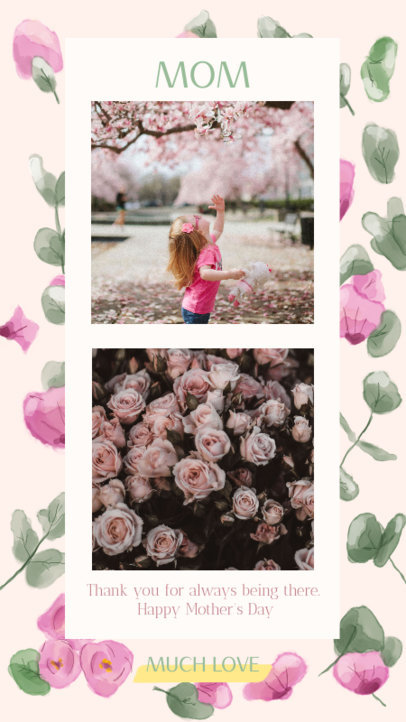 Mother's Day Instagram Story Maker with Floral Backgrounds 2451
