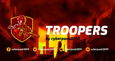 Twitch Banner Maker for Gamers with Diverse Character Graphics 2446