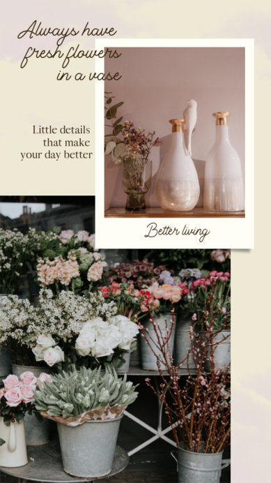 Instagram Story Template for Decoration Tips with a Vintage Style