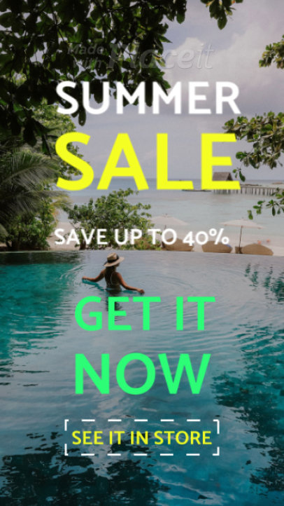 Instagram Story Video Maker for a Store's Summer Sale 