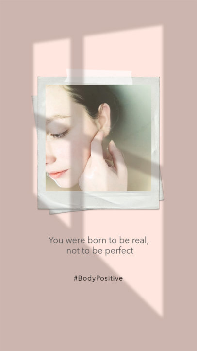 Minimal Instagram Story Design Template With a Body-Positivity Quote 2455m