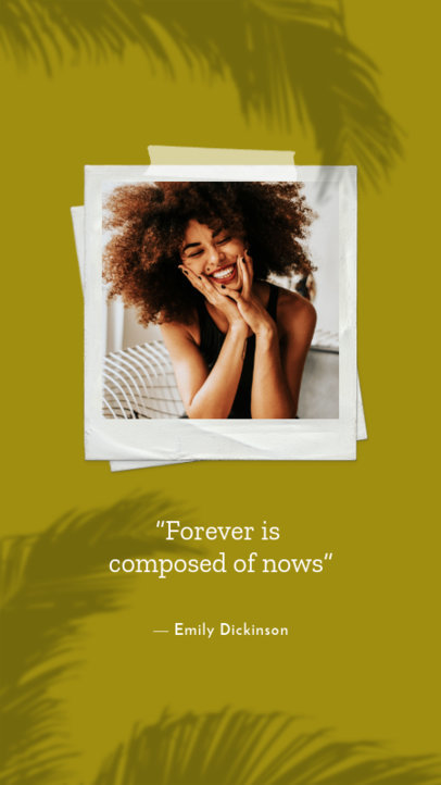 Minimalistic Instagram Story Design Generator Featuring Palm Shadows