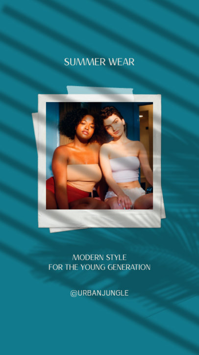 Relaxed Instagram Story Creator for a Summer Collection Announcement