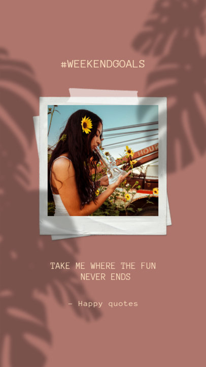 Happy Instagram Story Generator with a Motivational Quote