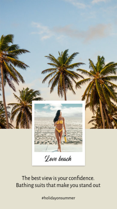 Instagram Story Design Template Featuring a Summer Vibe