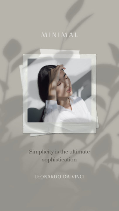 Minimal Instagram Story Generator With a Quote on Simplicity 2455q