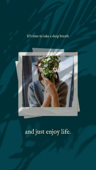 Fresh Instagram Story Desing Maker for a Joyful Quote 2455i