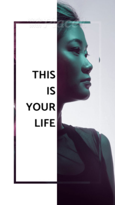 Instagram Story Video Maker with a Minimalistic Frame and a Quote