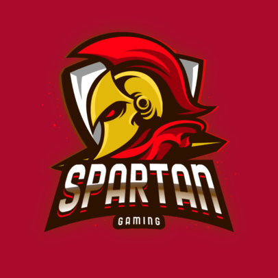 Gaming Logo Maker Featuring a Spartan Warrior