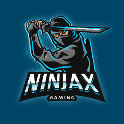 Gaming Logo Creator Featuring a Ninja with a Sword
