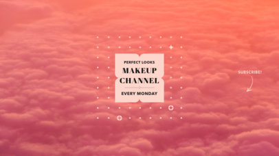 YouTube Banner Template for a Trendy Beauty Channel 945a-el1