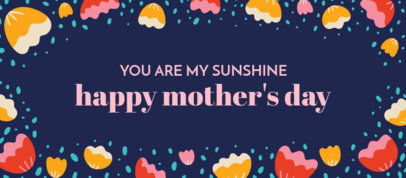 Illustrated Facebook Cover Design Template With a Sweet Mother's Day Quote 2458g
