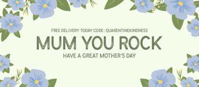 Facebook Cover Template for Mother's Day Featuring Cool Botanical Illustrations 
