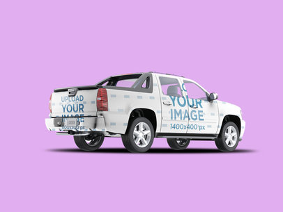 Full Vehicle Wrap Mockup Featuring a 4x4 Pickup Truck 