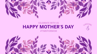 Elegant Mother's Day YouTube Banner Maker with a Floral Design