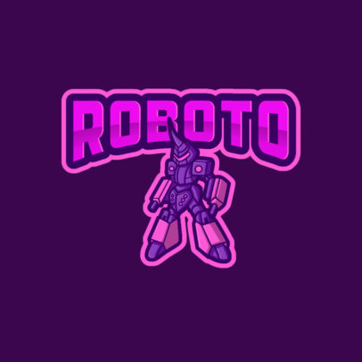 Gaming Logo Creator with a Futuristic Robot Warrior