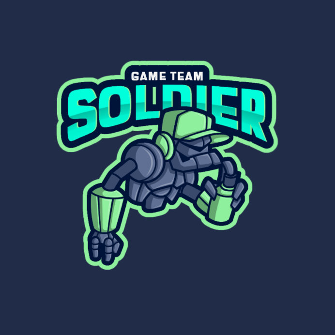 Placeit - Gaming Logo Generator with an Angry Robot Character