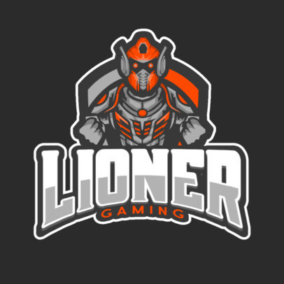 Logo Maker for a Gaming Team with a Futuristic Character Graphic