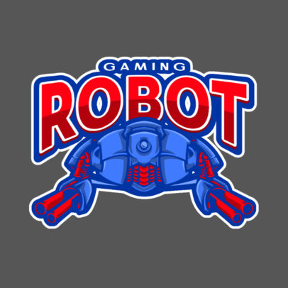 Gaming Logo Maker Featuring a Robot with Guns 