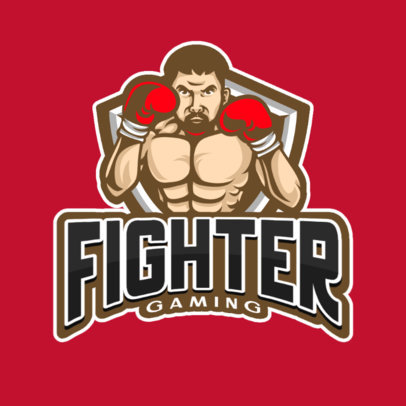 Logo Generator Featuring a Boxing Player in Defensive Stance 865d-el1