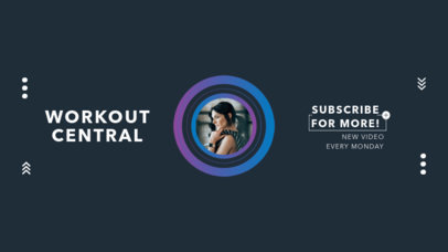 Modern YouTube Banner Maker for a Fitness Channel