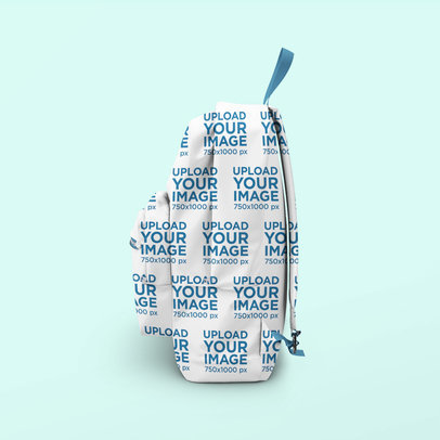 Mockup of the Side View of a Sublimated Backpack
