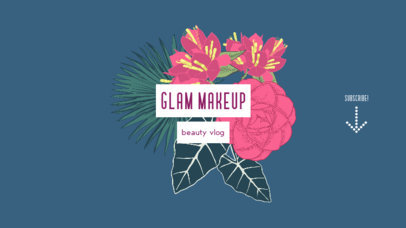 Floral YouTube Banner Creator for a Beauty Vlogger