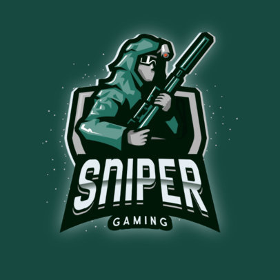 Gaming Logo Maker Featuring a Sniper Character