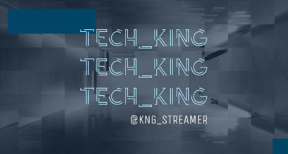 Twitch Banner Generator for Streaming Channels Featuring a Textured Glass Effect 2448h